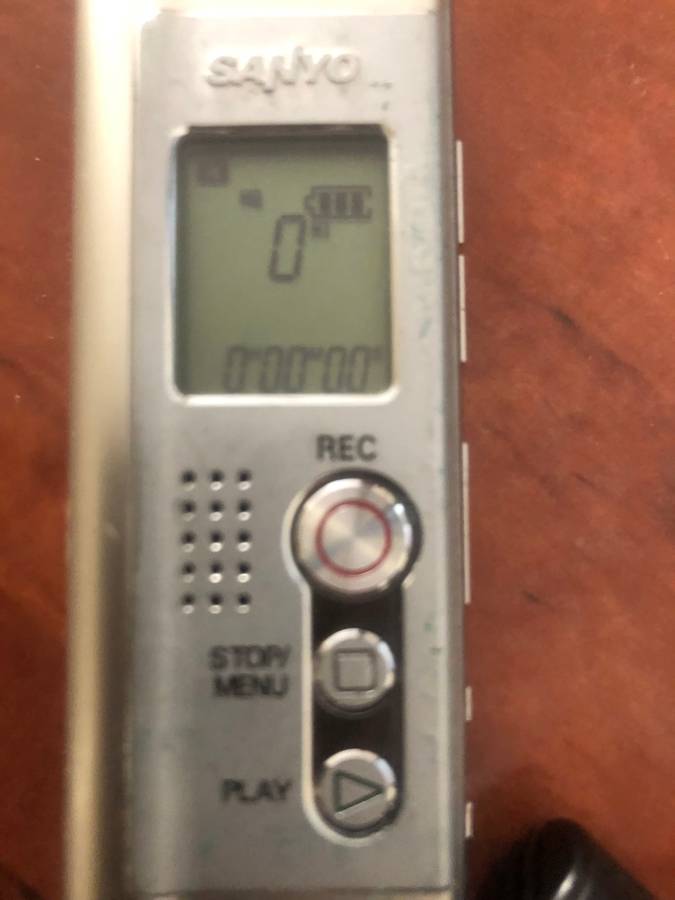 Sanyo Voice Recorder, 36 hour recording capacity